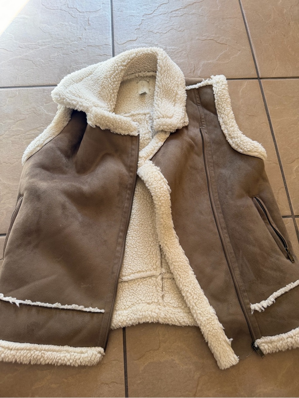 Joie Cream Sherpa Jacket with Plush Texture